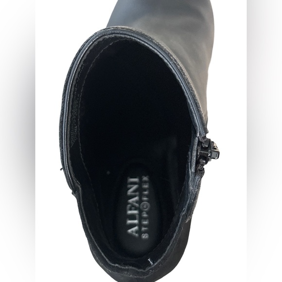 Alfani Womens Harpper Leather Booties Ankle Boots Black 7.5 - Picture 9 of 9